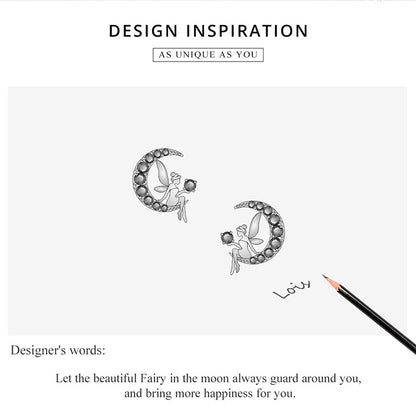 Moon Fairy Hoop Earrings