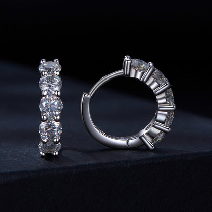Half-Hoop Moissanite Ear Climbers