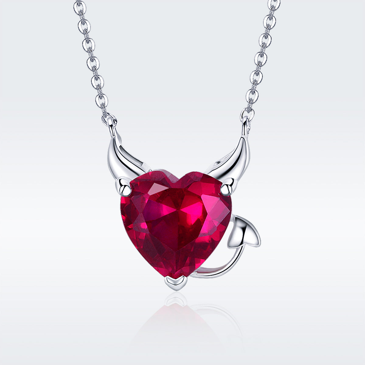 Ruby Evil Sterling Silver Necklace