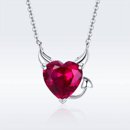 Ruby Evil Sterling Silver Necklace