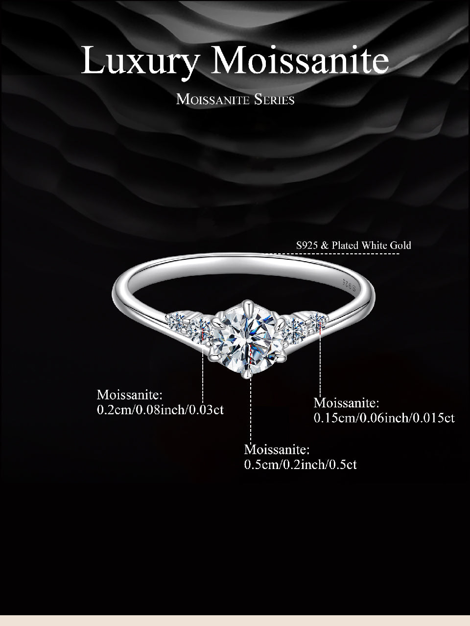 Dazzling Moissanite Wedding Ring