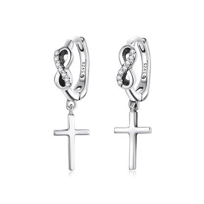 Creative Cross Hoop Earrings