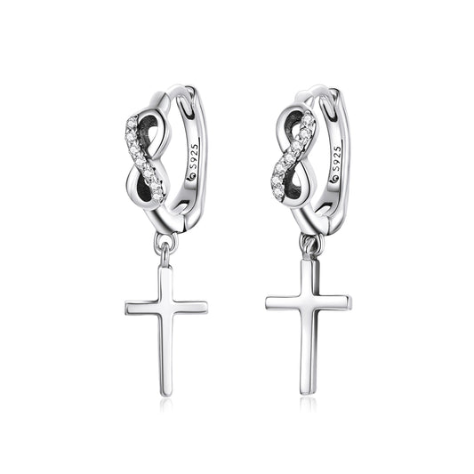 Creative Cross Hoop Earrings