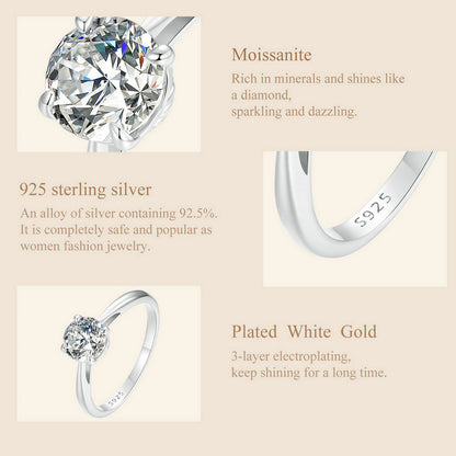 Sparkling 1 Carat Moissanite Ring