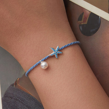 Starfish Shell Beaded Cord Bracelet