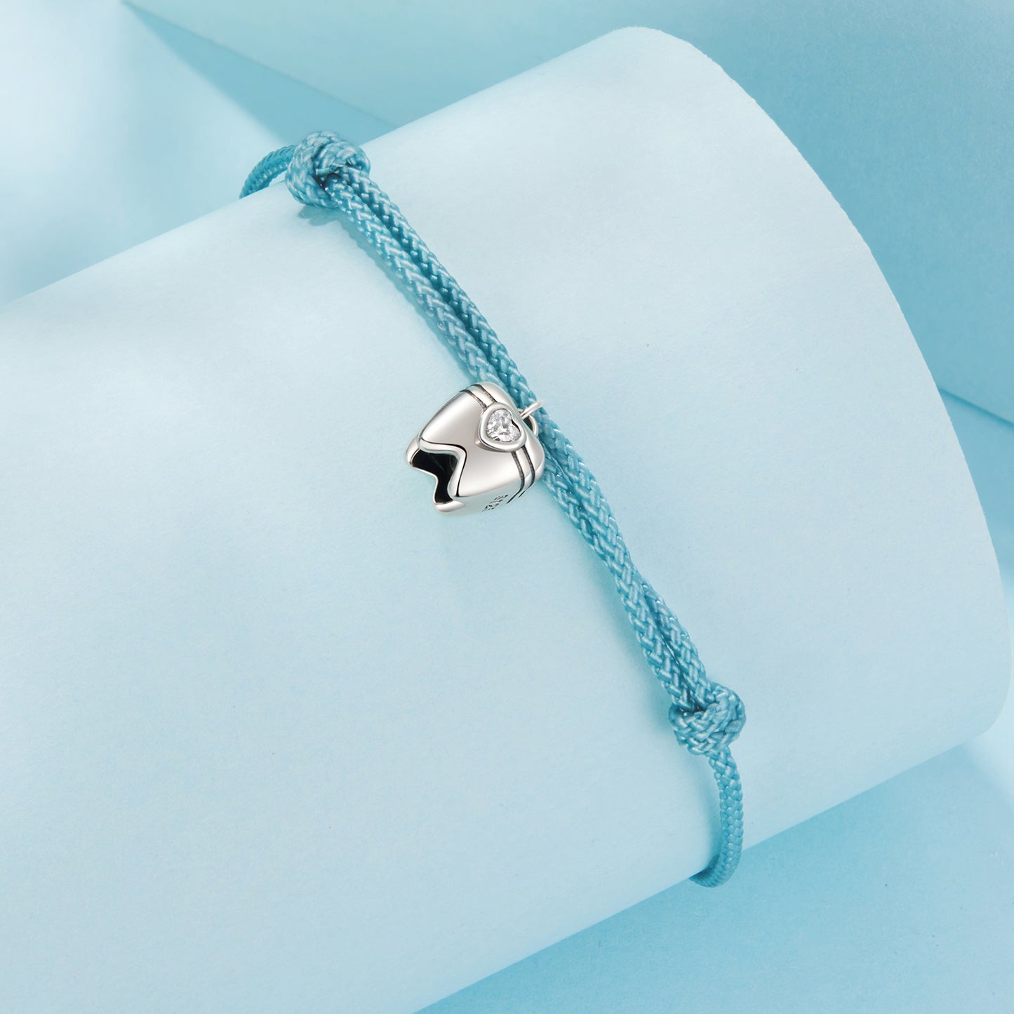 Elegant Fang Charm Cord Bracelet