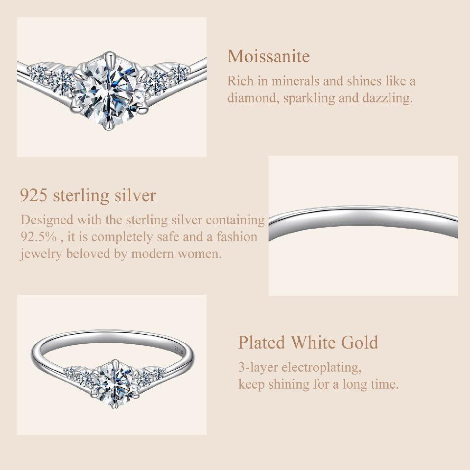 Dazzling Moissanite Wedding Ring