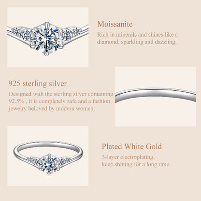 Dazzling Moissanite Wedding Ring