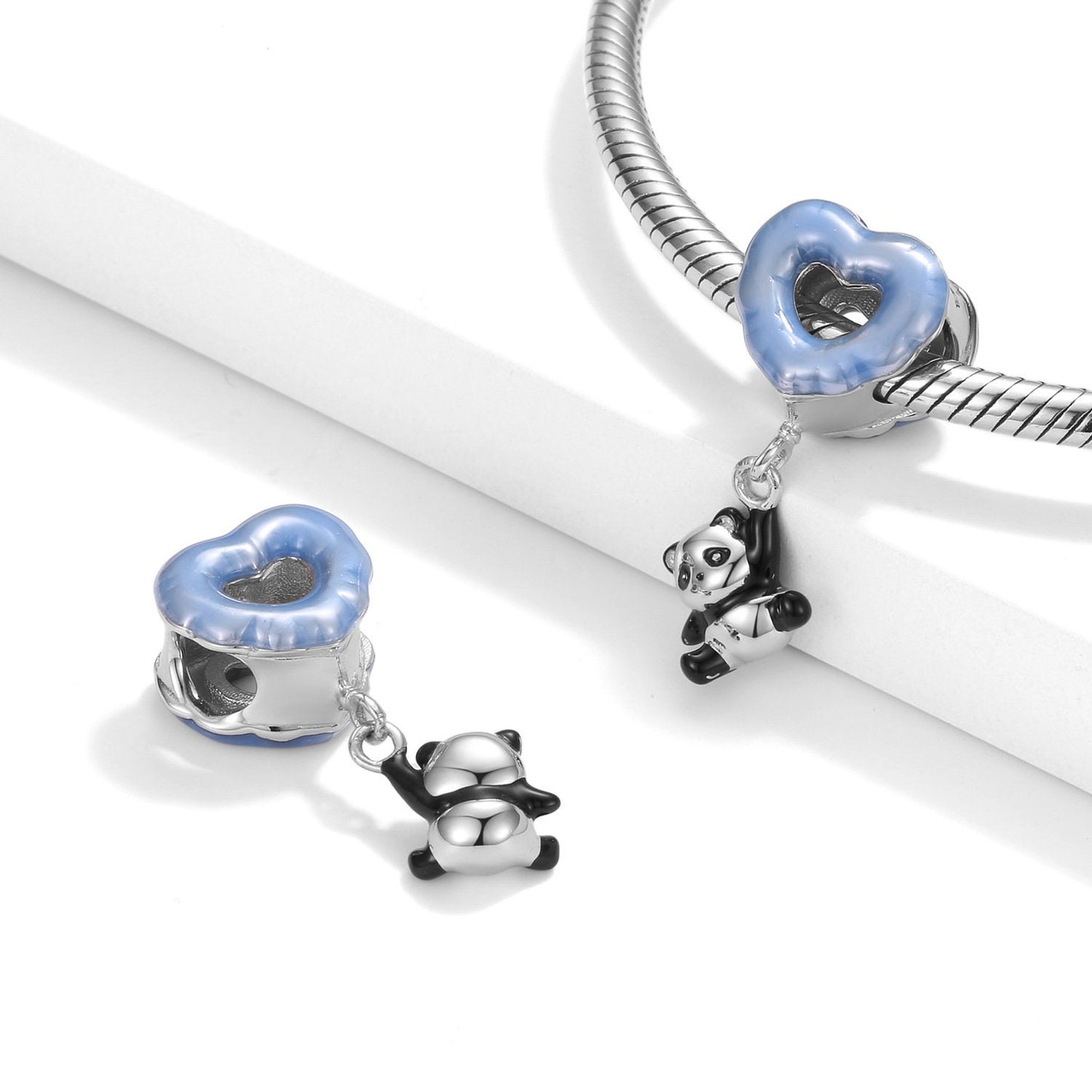Love Balloon Panda Charm