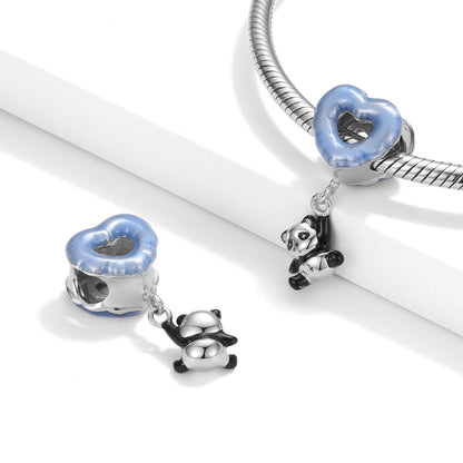 Love Balloon Panda Charm