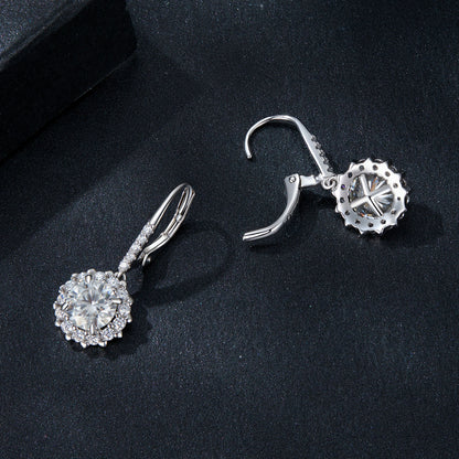 Sparkling 1ct Moissanite Spring Ear Climbers