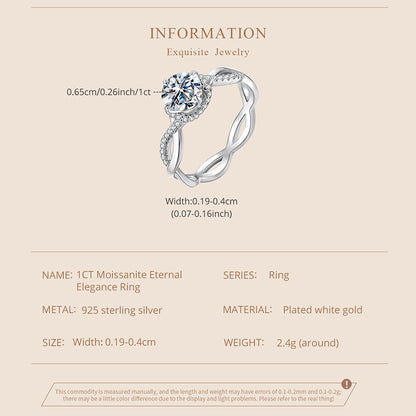 1CT Timeless Elegance Moissanite Ring