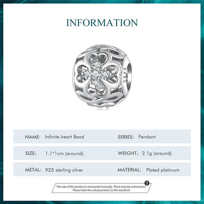 Infinite Heart Bead Charm