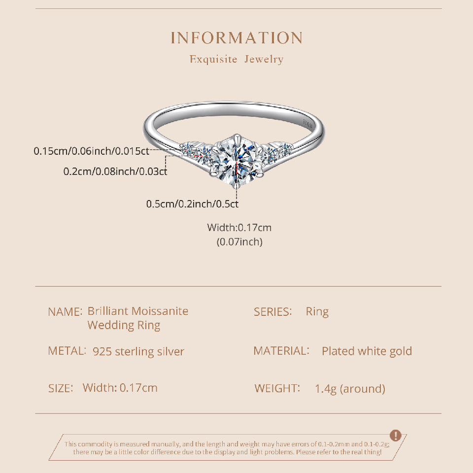 Dazzling Moissanite Wedding Ring