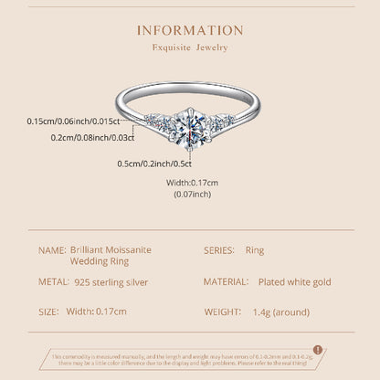 Dazzling Moissanite Wedding Ring