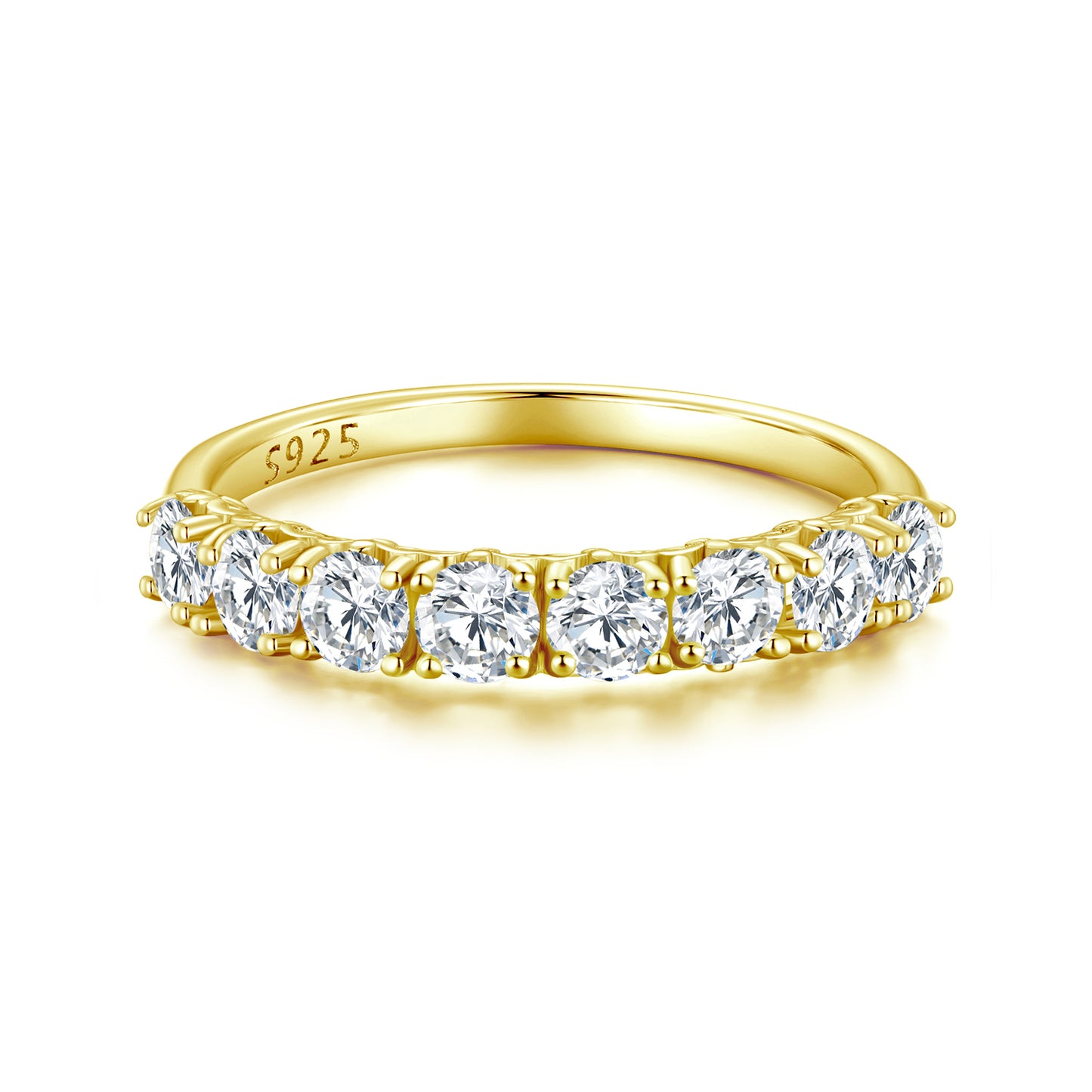 Patterned Moissanite Ring