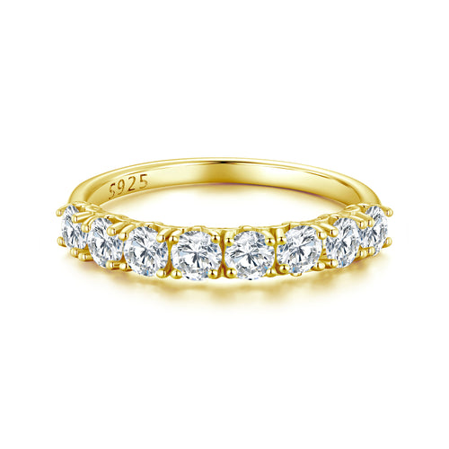 Patterned Moissanite Ring