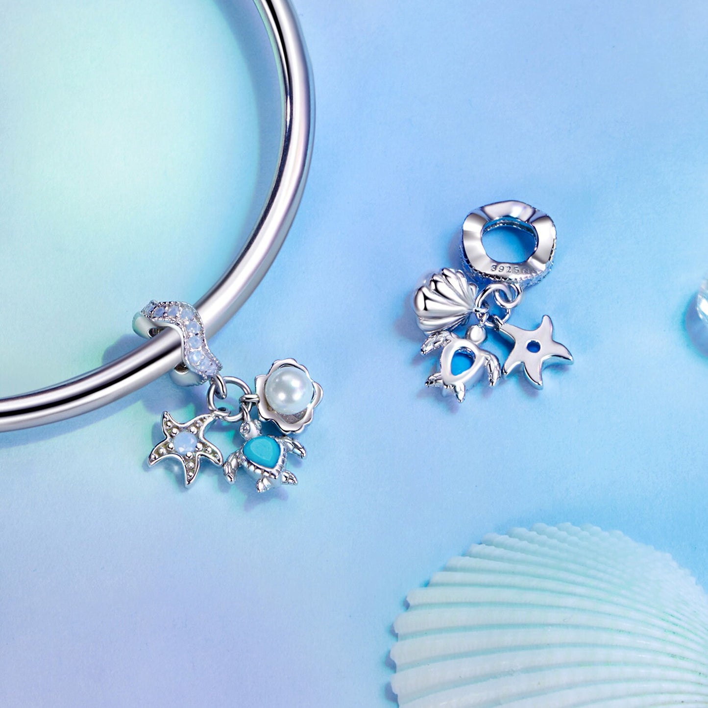 Blue Ocean Pendant Charm