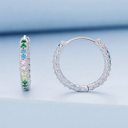 Patterned Cubic Zirconia Clip Earrings