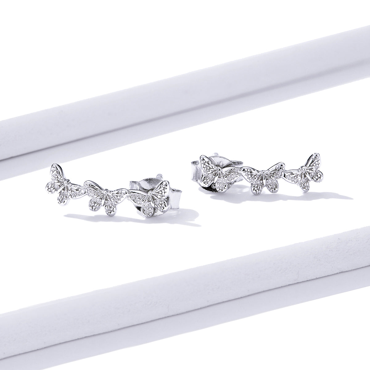 Flying Butterfly Hoop Earrings