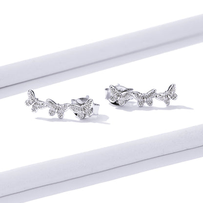 Flying Butterfly Hoop Earrings