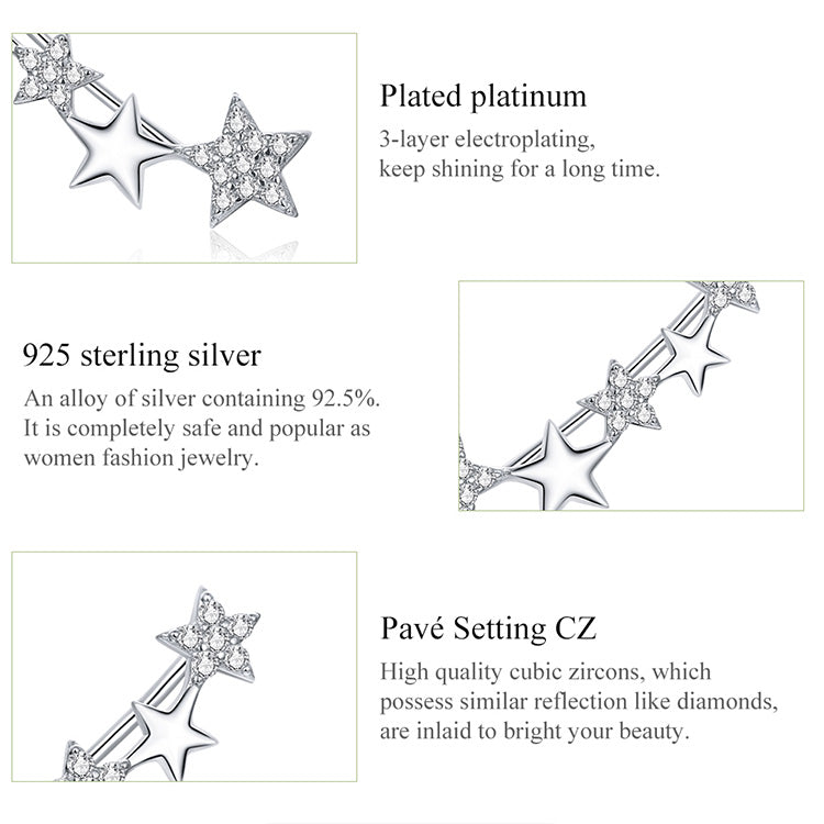 Starry Hoop Earrings