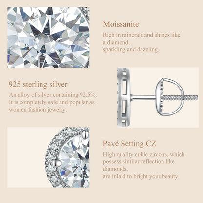 1ct Moissanite Studs