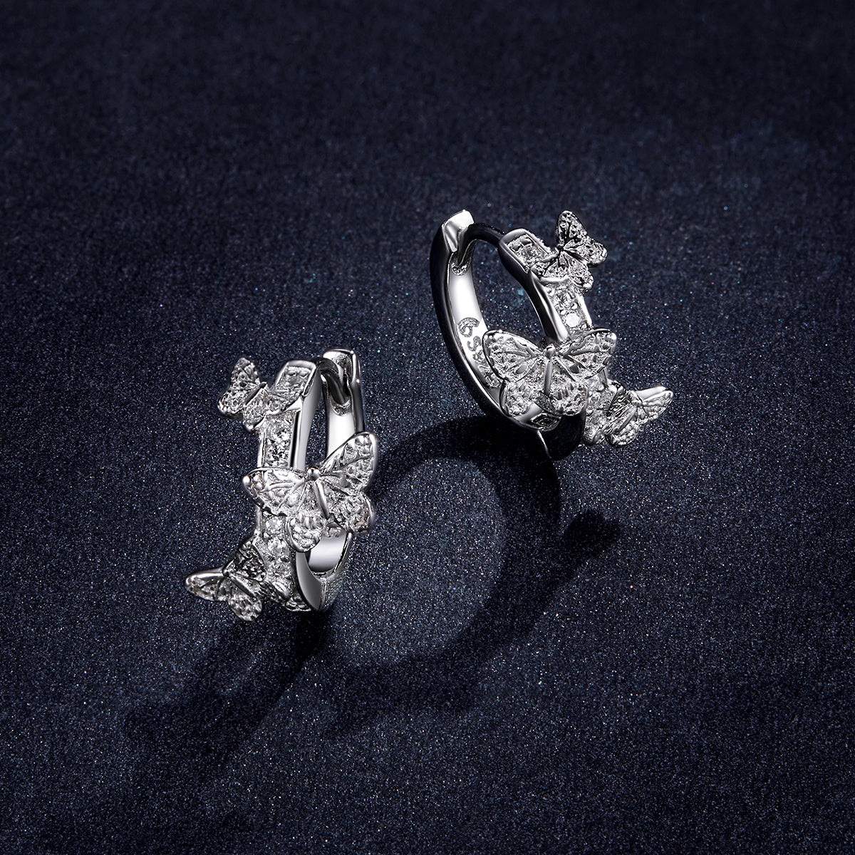 Flying Butterfly Hoop Earrings