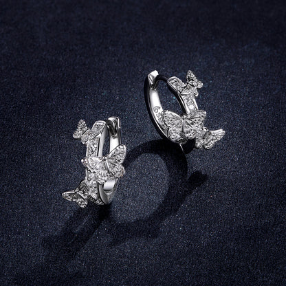 Flying Butterfly Hoop Earrings