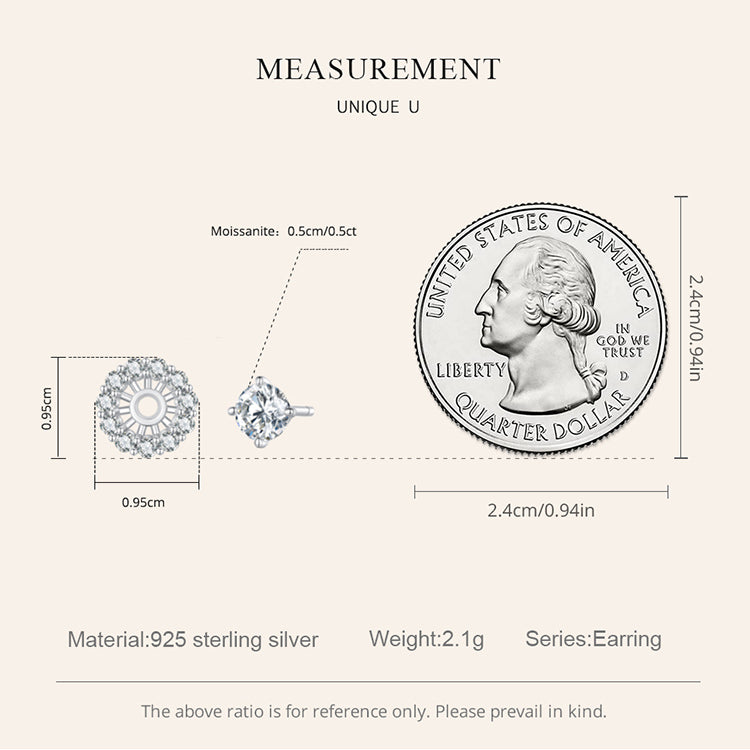 0.5ct Moissanite Studs