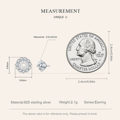 0.5ct Moissanite Studs