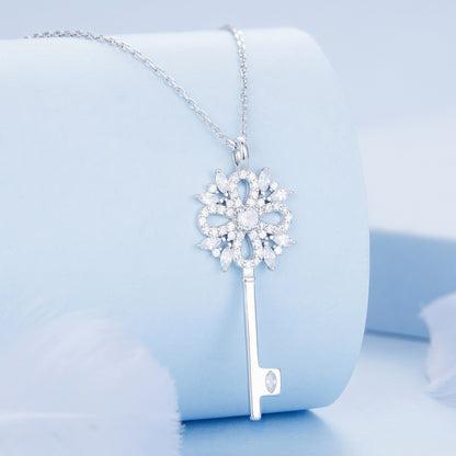 Snowflake Key Necklace