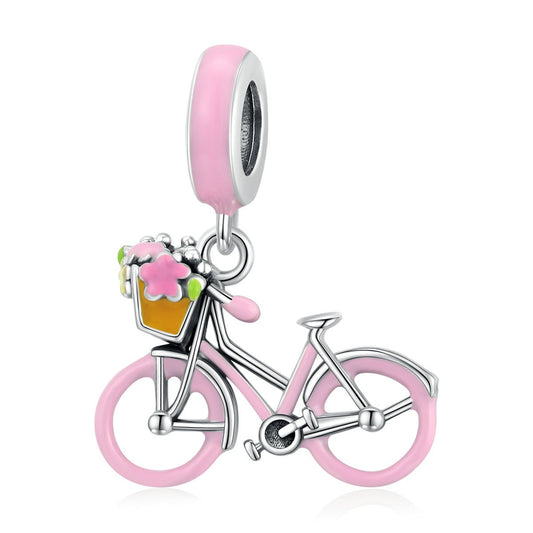 Pink Bicycle Charm