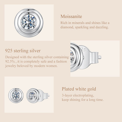 Bubble Design Moissanite Studs