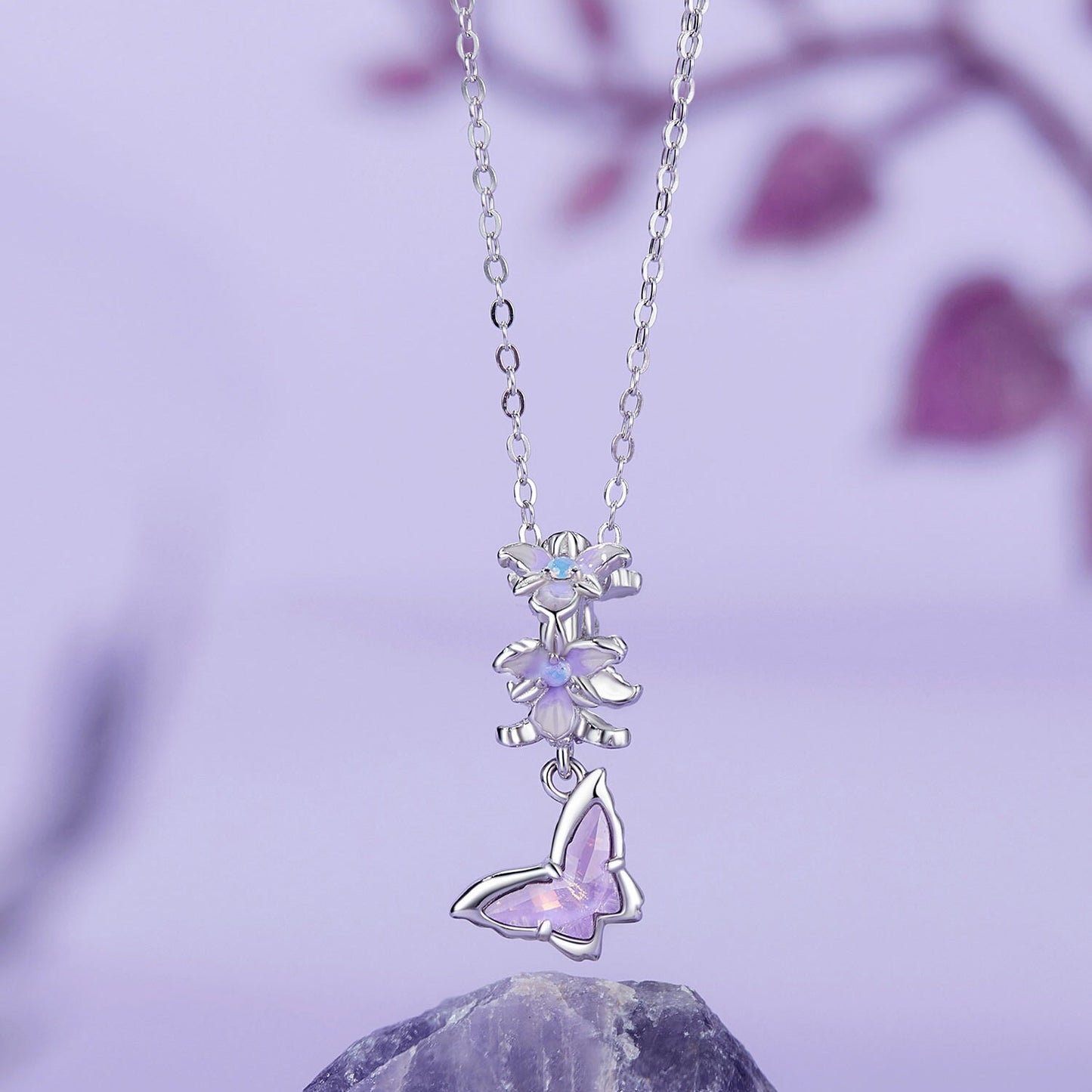 Butterfly Iris Pendant Charm