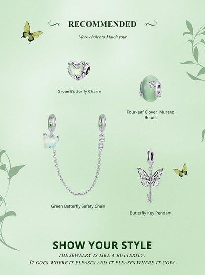 Four-leaf Clover  Murano Beads Charm