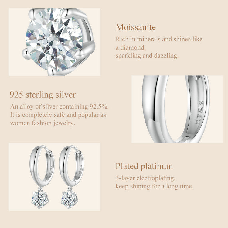 0.5ct Moissanite Ear Climbers