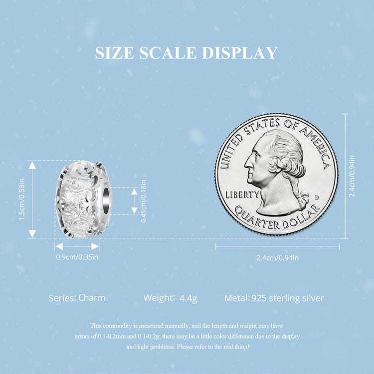 Ice Crystal Murano Beads Charm