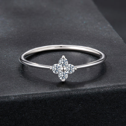 Lucky Clover Moissanite Ring