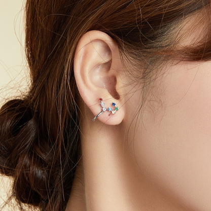 Star Track Hoop Earrings