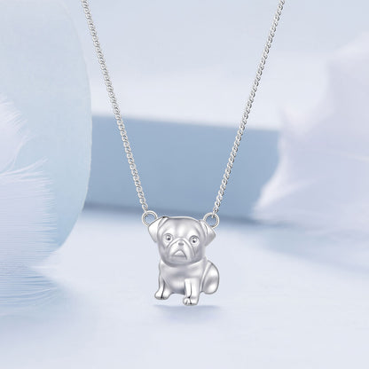 Pug Dog Charm Necklace