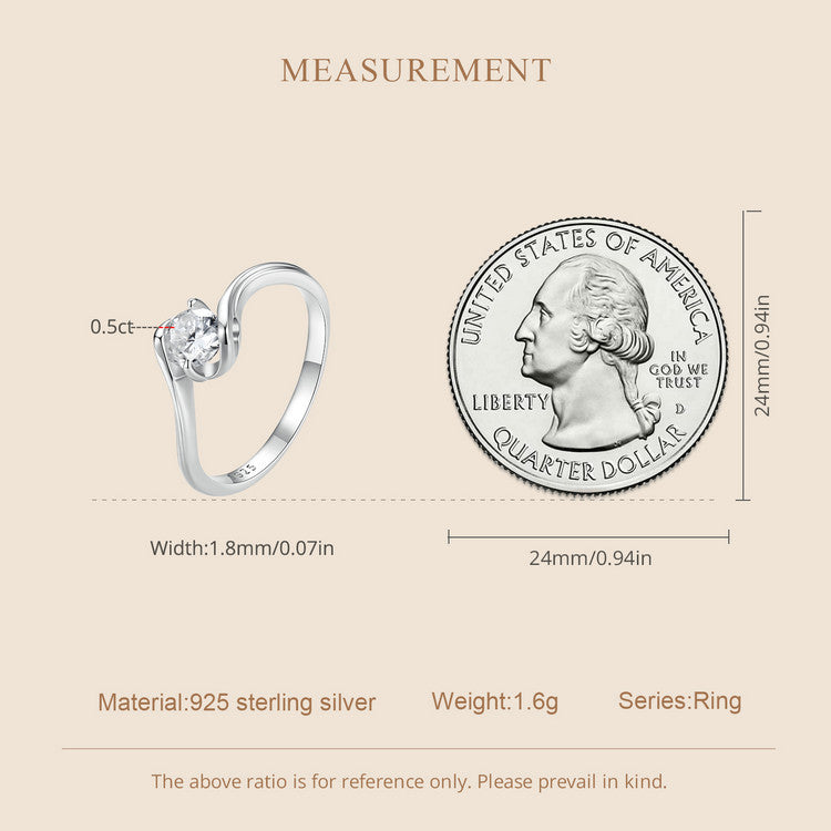 0.5 Carat Moissanite Ring