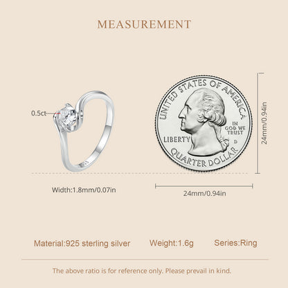 0.5 Carat Moissanite Ring
