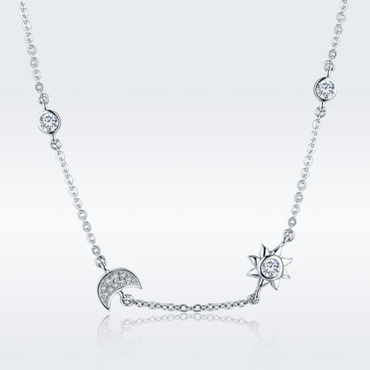 Sun & Moon Radiance Sterling Silver Necklace