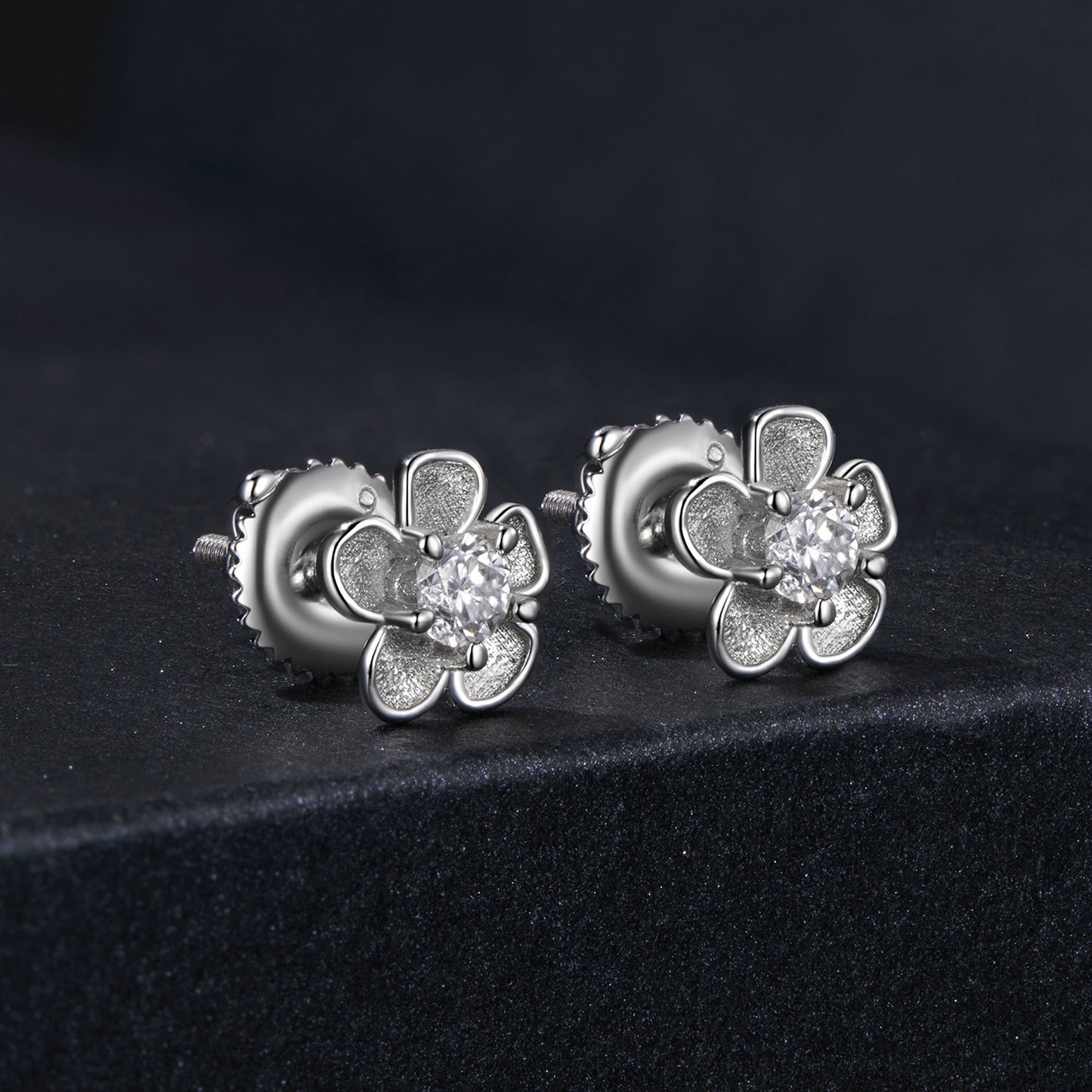 Cherry Blossom 0.1ct Moissanite Studs