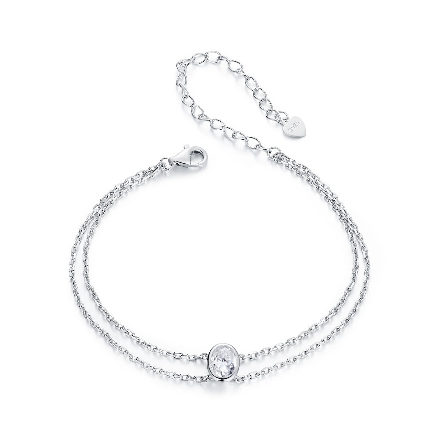 1ct Double-Layer Moissanite Bracelet