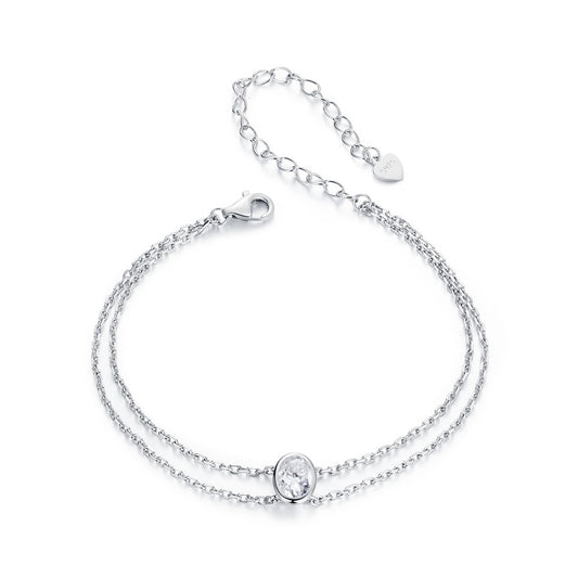 1ct Double-Layer Moissanite Bracelet