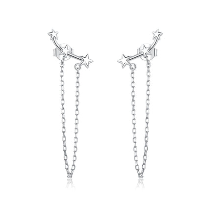 Fringe Star Hoop Earrings