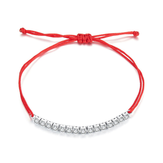 Red Cord Woven Bracelet