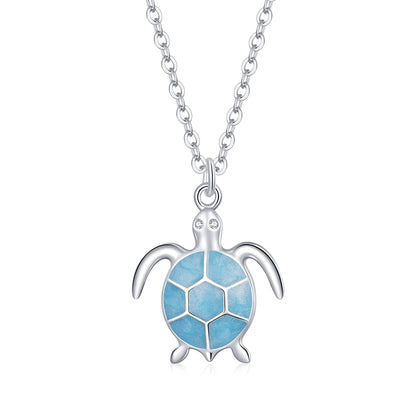 Blue Sea Turtle Necklace